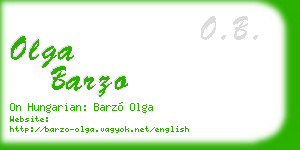 olga barzo business card